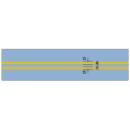 中心黄色双实线